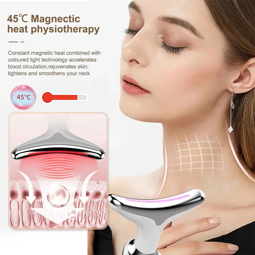 Face and Neck Massager - EMS + LED Skincare